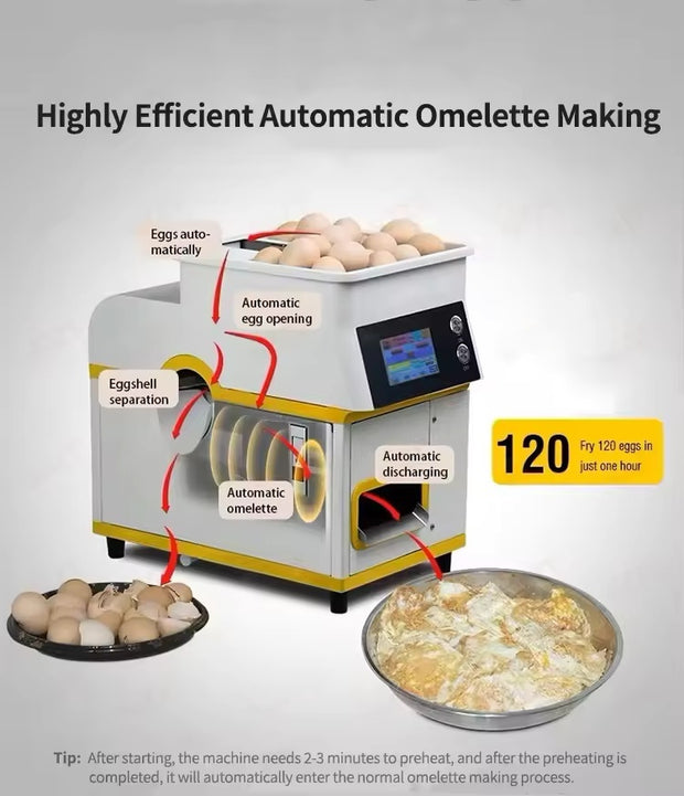 Commercial Automatic Omelette Maker Robot - High-Efficiency Egg Cooking System 🍳🤖