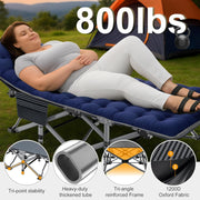 Heavy Duty Folding Camping Cot with Mattress - 800lb Capacity 🏕️✨