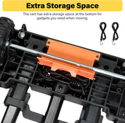 Folding Hand Truck - 6-Wheel Heavy Duty Dolly Cart with Brakes 🚛✨