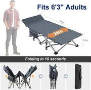 Heavy Duty Folding Camping Cot with Mattress - 800lb Capacity 🏕️✨