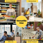 Folding Hand Truck - 6-Wheel Heavy Duty Dolly Cart with Brakes 🚛✨