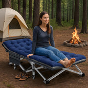 Heavy Duty Folding Camping Cot with Mattress - 800lb Capacity 🏕️✨