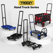 Folding Hand Truck - 6-Wheel Heavy Duty Dolly Cart with Brakes 🚛✨