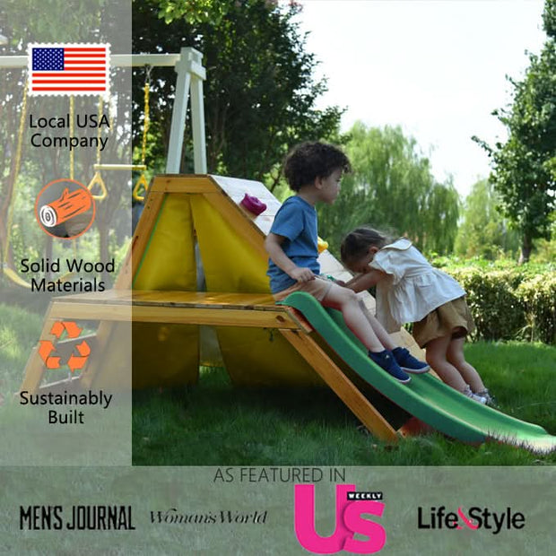 5-in-1 Outdoor and Indoor Playground Playset