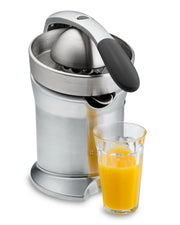 Automatic Electric Citrus Press - Silver Stainless Steel Juicer for Whole Fruits